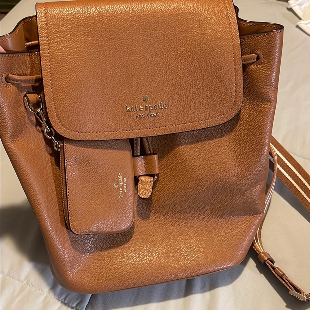 Kate Spade Tan Leather Backpack